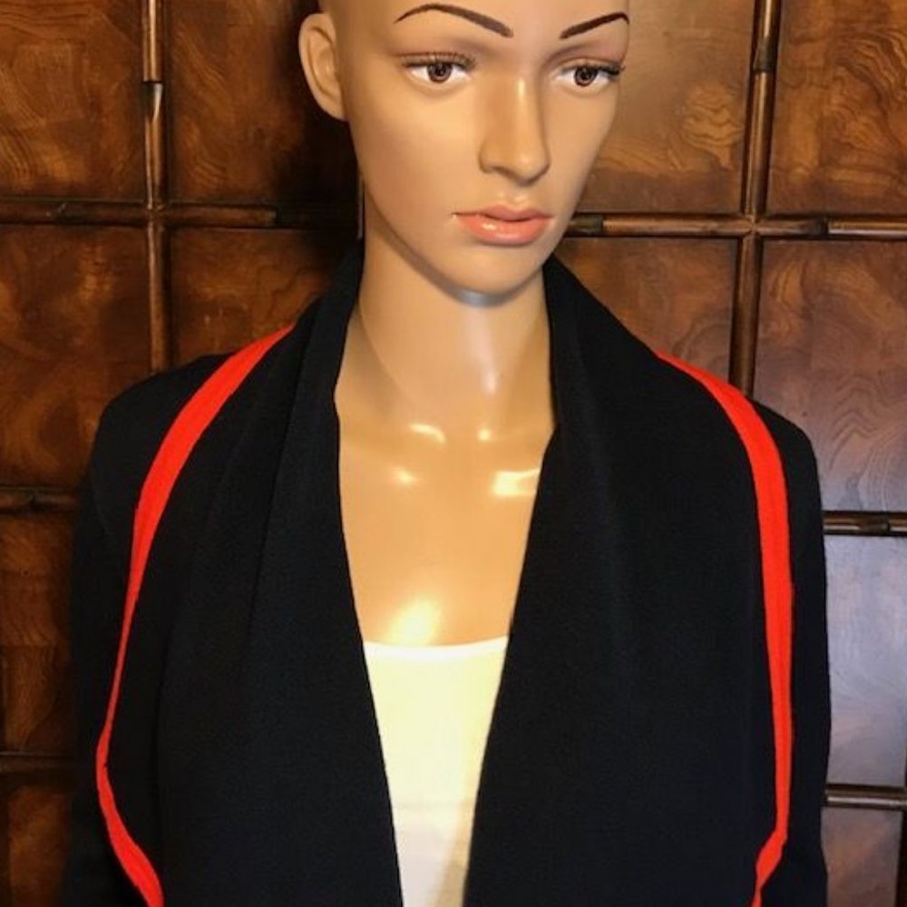 Jones New York Color Block Stripe Cascade Cardigan - image 5